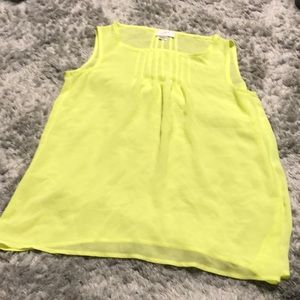 LOFT Womens Sheer Lightweight Tank Top Yellow/Gold XSmall